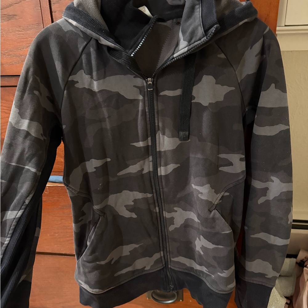 Athleta Camouflage Zip-Up Hoodie